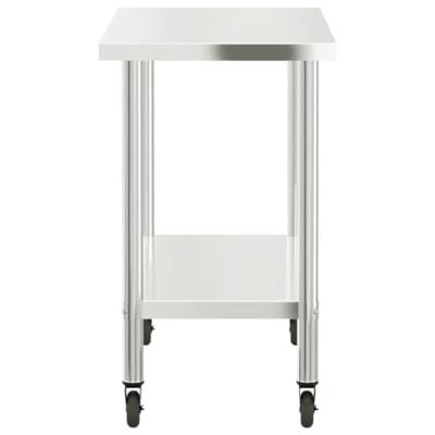 VidaXL Keukenwerktafel met wielen 110x55x85 cm roestvrij staal VidaXL Keukenwerktafel met wielen 110x55x85 cm roestvrij staal