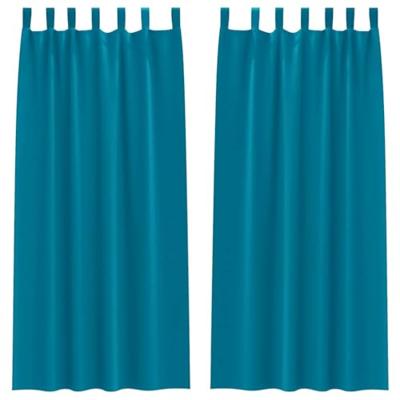 VidaXL Zwart-out gordijnen met ringen 2 pcs turquoise 225 x 140 cm VidaXL Zwart-out gordijnen met ringen 2 pcs turquoise 225 x 140 cm