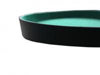 Pokerpiste 26cm zwart kunstleder - thumbnail