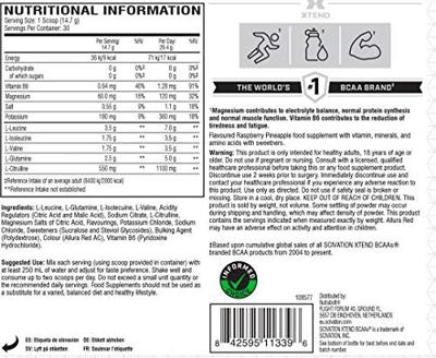 Xtend BCAA Raspberry Pineapple (375 g)