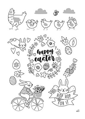 Sjablonen voor ramen met krijtmarkers BLOOM & GROW Premium folia meerkleurig Sjablonen voor ramen met krijtmarkers BLOOM & GROW Premium folia meerkleurig