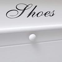 Schoenenkast 50x28x58 cm paulowniahout wit - thumbnail