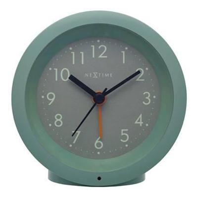 Tafelwekker 10,5 cm x 3,6 cm - geruisloos - verlichte wijzerplaat - NeXtime "Circle"