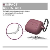 U by UAG [U] DOT Soft Touch siliconen hoes Apple Airpods Pro Case [Wireless Charging compatibel (LED zichtbaar), getextureerd ontwerp, Lightning-aansluiting afdekking, karabijnhaak] dusty rose - thumbnail