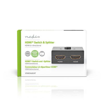 Nedis VSWI3482AT Hdmi™-splitter/switch In Eén 2x Hdmi™-uitgang - 1x Hdmi™-ingang 2x Hdmi™-ingang - 1x Hdmi™-uitgang 4k2k@60fps / Hdcp2.2 - thumbnail