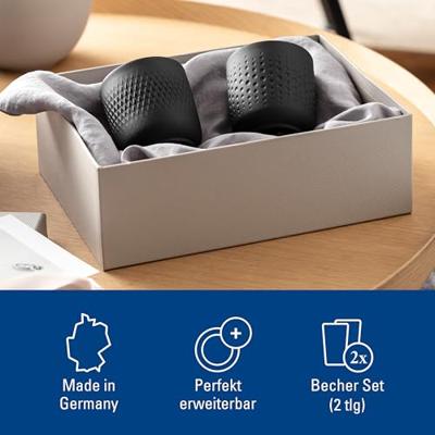 VILLEROY & BOCH - Manufacture Collier Noir - Beker 0,28l s/2