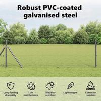 VidaXL Hexagon hek grijs 0,4 x 50 m pvc - thumbnail