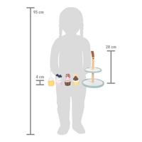 Small Foot houten speeleten etagere met cupcakes, 13dlg. - thumbnail