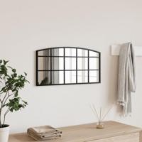 VidaXL Wandspiegel boog 60x30 cm ijzer zwart - thumbnail