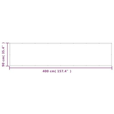 VidaXL Balkonscherm 90x400 cm 100% oxford polyester zandkleurig