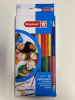 Bruynzeel - 12 twin points potloden 24 kleuren - thumbnail