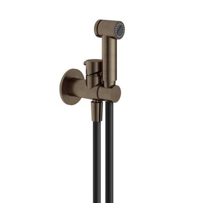 Hotbath Mate Afbouwdeel Knijphanddoucheset met Houder met Uitlaat - Verouderd Messing Patina