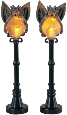 Halloweenfiguur Gargoyle lamp post set of 2 b/o (4.5v) LEMAX - Lemax