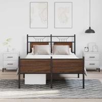 Bedframe zonder matras bewerkt hout bruin eikenkleur 120x200 cm - thumbnail