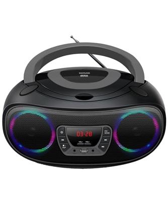 Denver TCL-212BT Radio/CD-speler VHF (FM) AUX, CD, USB, Bluetooth Sfeerverlichting Grijs