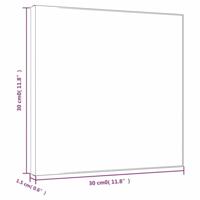 VidaXL Canvasdoeken 12 st stof en massief grenenhout wit - thumbnail