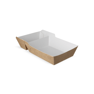 Frietbakjes A20 (A14+1) kraft/wit BIO