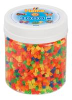 Hama strijkkralen in potje neonmix (51), 3000st. - thumbnail