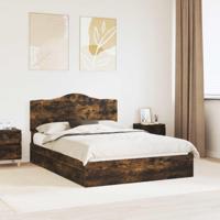 Bedframe met lade Gerookt eiken 140 x 200 cm Bewerkt hout - thumbnail