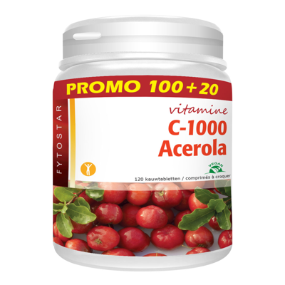 Fytostar Energie Vitamine C-1000 Acerola 120Tabletten