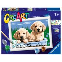 Ravensburger creart serie E cute puppies - thumbnail