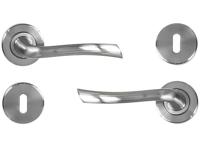 Linea Bertomani Deurklink - Inclusief Rozet - Aluminium Vernikkeld - thumbnail