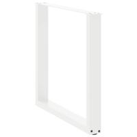 Eettafelpoten 2 st U-vormig 80x(72-73) cm staal wit - thumbnail