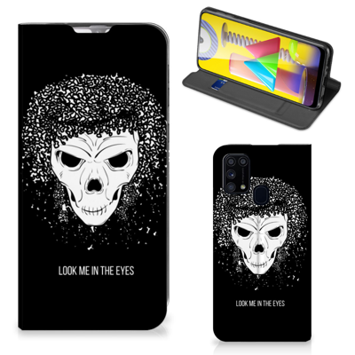 Mobiel BookCase Samsung Galaxy M31 Skull Hair Mobiel BookCase Samsung Galaxy M31 Skull Hair