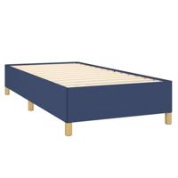 Boxspring met matras stof blauw 140x200 cm - thumbnail