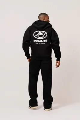Equalité Arid Oversized Full Zip Hoodie Heren Zwart - Maat XS - Kleur: WitZwart | Soccerfanshop