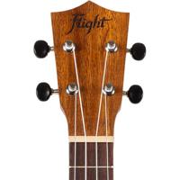 Flight Natural Series NUS200 Teak sopraan ukelele met brede topkam inclusief gigbag - thumbnail