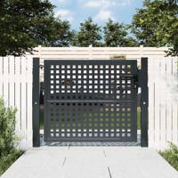 VidaXL Tuinpoort antraciet 100x75 cm staal - thumbnail