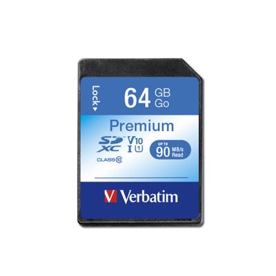 Verbatim Premium SDXC-kaart 64 GB Class 10, UHS-I Verbatim Premium SDXC-kaart 64 GB Class 10, UHS-I
