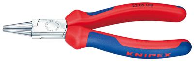 Knipex 22 05 160 Rondbektang Werkplaats Recht Chroom-vanadium elektrostaal 160 mm