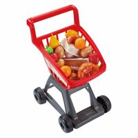 Ecoiffier 100% chef winkelwagen met boodschappen - thumbnail