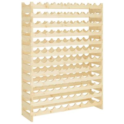 Wijnrek 101x29x134 cm massief grenenhout bruin