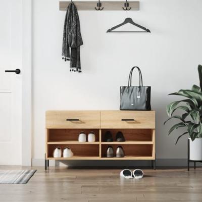VidaXL Schoenenbank 102x35x55 cm bewerkt hout sonoma eikenkleurig