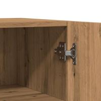 Dressoir 100x36x60 cm bewerkt hout artisanaal eikenkleurig - thumbnail