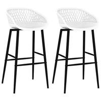 Barstoelen 2 st wit - thumbnail