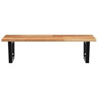 Badkamer wandschap staal en massief acaciahout - thumbnail