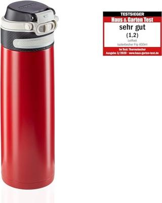 Leifheit 3273 Flip Isoleerbeker 600 ml Rood Leifheit 3273 Flip Isoleerbeker 600 ml Rood