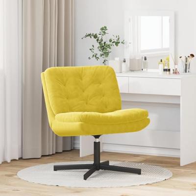 Draaibare Relaxstoel met kussen Anders Geel 63 x 75 x 76 cm Fluweel - thumbnail