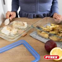 Set Lunchboxen Pyrex Blauw Transparant 800 ml 3 Onderdelen - thumbnail
