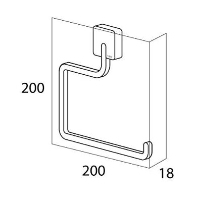 Tiger Impuls Handdoekring 20x1,8x20 cm Chroom Tiger Impuls Handdoekring 20x1,8x20 cm Chroom
