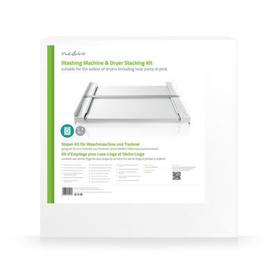 Nedis Universele Stapelkit voor Wasmachine en Wasdroger | 20 kg | 620 mm | Wit | 1 stuks - WASK130WT WASK130WT - thumbnail
