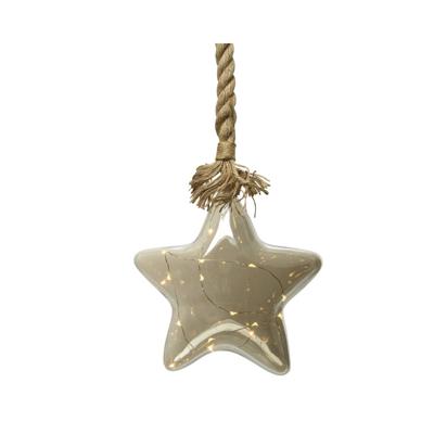 Micro LED ster touw op batterij dia 20x80 cm 15L warm wit Kerst Lumineo - Lumineo