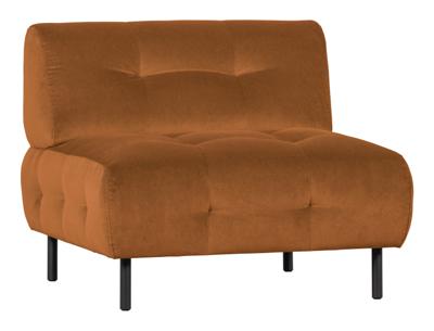 WOOOD Fauteuil 'Lloyd' Velvet, kleur Cinnamon