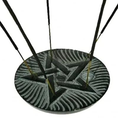 Wierook- en Kegelbrander Pentagram Zeepsteen