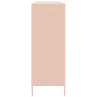 Dressoir 135x39x103,5 cm koudgewalst staal roze