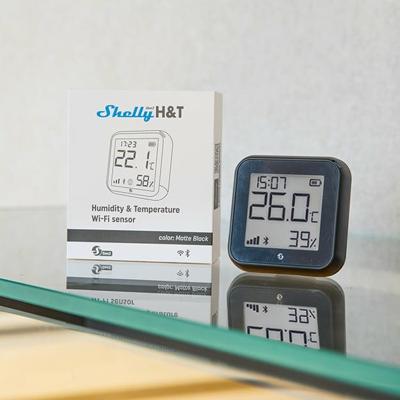 Shelly plus h&t gen3 melder (zwart (mat))